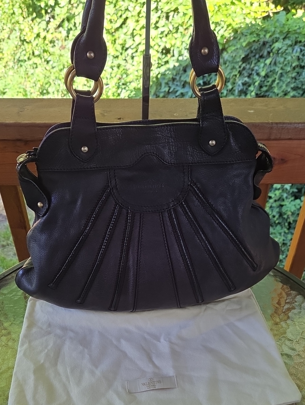 Black Leather VALENTINO Bag